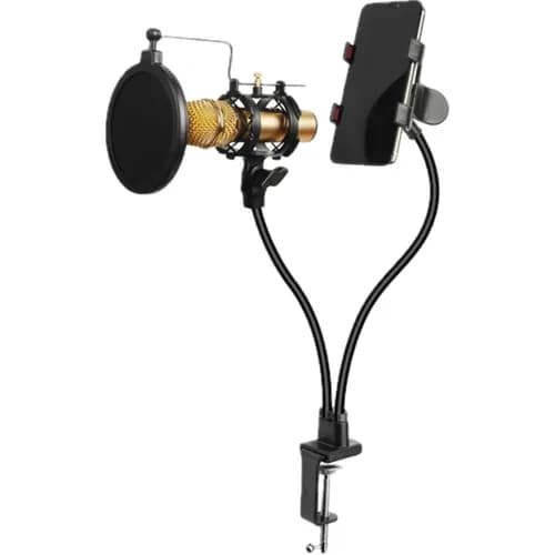 support flexible pour microphone et smartphone