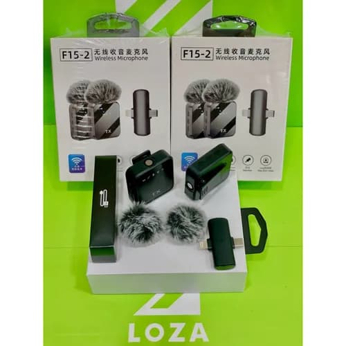 Kit de 2 microphones sans fil pour smartphone F15-2