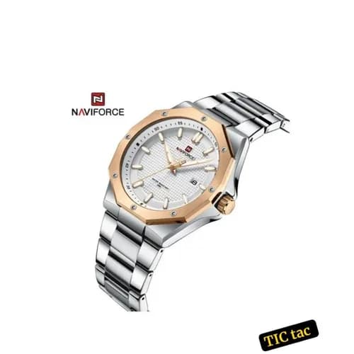Naviforce – Montre homme à bracelet métallique bicolore