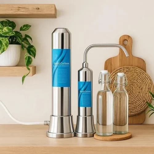 purificateur d'eau de comptoir en acier inoxydable à double filtration