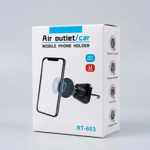 Support magnétique pour téléphone de voiture RT-603 à fixation sur grille d’aération