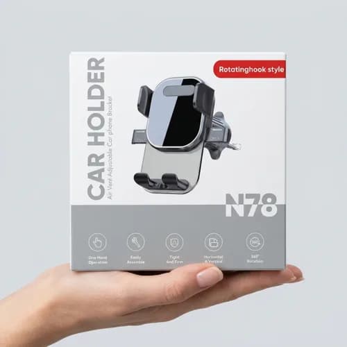 Support réglable pour téléphone de voiture N78 à fixation sur grille d’aération