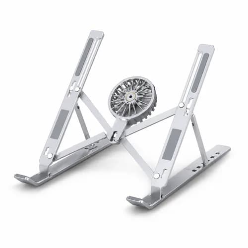 Support pliable et réglable pour ordinateur portable avec ventilateur